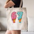 Baseball Ice Cream Drip 6 7 Kids 67 Birthday Canvas Tote Bag
