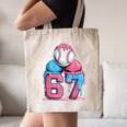 Baseball Ice Cream Drip Six Seven Gen Alpha Meme 67 Canvas Tote Bag
