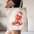 Baseball Ice Cream Drip Youth Strawberry Baseball Red Canvas Tote Bag Baseball Ice Cream Drip Youth Strawberry Baseball Red Canvas Tote Bag