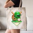 Baseball Life Style Ice Cream Drip Green Canvas Tote Bag
