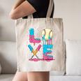 Baseball Love Drip Ice Cream Colorful Baseball Canvas Tote Bag