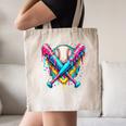 Baseball Player Ice Cream Drip Canvas Tote Bag