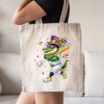 Baseball Player Mardi Gras Alligator Carnival Costume Beads Canvas Tote Bag