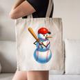 Baseball Snowman Merry Christmas Xmas Pajamas Men Women Kids Canvas Tote Bag