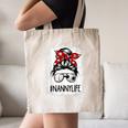 Bleached Nanny Life Soccer Messy Bun Baseball Game Day Canvas Tote Bag
