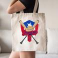 Boricua Puerto Rico Baseball Coqui Frog Pava Hat Fan Canvas Tote Bag