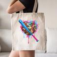 Camo Baseball Heart Drip Valentine Baseball Icecream Boys Canvas Tote Bag Camo Baseball Heart Drip Valentine Baseball Icecream Boys Canvas Tote Bag