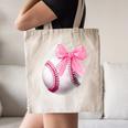 Cute Coquette Baseball Pink Bow Player & Fan Girls Canvas Tote Bag Cute Coquette Baseball Pink Bow Player & Fan Girls Canvas Tote Bag