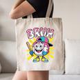 Drip Baseball Boy Youth Kid Ice Cream Dripping Baseball Bruh Canvas Tote Bag