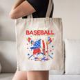 Eat Sleep Baseball Repeat Ice Cream Drip Crossed Bats Canvas Tote Bag