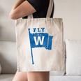 Fly The W Chicago Baseball Winning Flag Distressed Premium Tri-Blend Canvas Tote Bag Fly The W Chicago Baseball Winning Flag Distressed Premium Tri-Blend Canvas Tote Bag