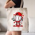 Game Day Baseball Drip Valentine Hearts Sport Lover Canvas Tote Bag