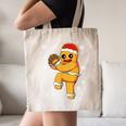 Gingerbread Man Baseball Christmas Canvas Tote Bag