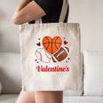 Happy Valentine’s Basketball Football Valentine Baseball Canvas Tote Bag Happy Valentine’s Basketball Football Valentine Baseball Canvas Tote Bag