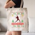 Ho Ho Homerun Xmas Sports Player Baseball Ugly Christmas Canvas Tote Bag Ho Ho Homerun Xmas Sports Player Baseball Ugly Christmas Canvas Tote Bag