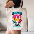 HUGvyn I Survived 100 Days Baseball Teacher Ice Cream Drip Canvas Tote Bag