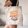 Just A Boy Who Loves Baseball Player Kids Canvas Tote Bag