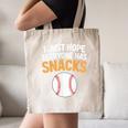 I Just Hope Everyone Has Snacks Baseball Game Day Fan Canvas Tote Bag