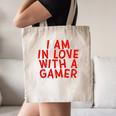 I Am In Love With A Gamer Cute Valentines Day Gamer Couple Raglan Baseball Tee Canvas Tote Bag