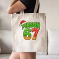 Mason 67 Christmas Ice Cream Drip Meme Six Seven Baseball Canvas Tote Bag Mason 67 Christmas Ice Cream Drip Meme Six Seven Baseball Canvas Tote Bag