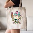 Melted Ice-Cream Baseball Mascot Pastel Pop Canvas Tote Bag