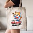 Take Meowt To The Ball Game Tee Slugger Cat Baseball Canvas Tote Bag