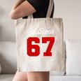 Number 67 Numbered Six Seven Baseball Jersey Style Team 67 Canvas Tote Bag