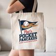 Pat's Pocket Pancakes Flag Baseball On Pancake Canvas Tote Bag Pat's Pocket Pancakes Flag Baseball On Pancake Canvas Tote Bag