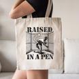 Raised In a Pen Baseball Pitcher Saying Bullpen Canvas Tote Bag