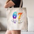 Six Seven Ice Cream Drip Cool Meme 67 Number Baseball Canvas Tote Bag Six Seven Ice Cream Drip Cool Meme 67 Number Baseball Canvas Tote Bag