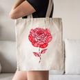Sporty Rose Graphic With Baseball And Rugby Ball Petals Canvas Tote Bag