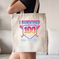 I Survived 100 Days Of School Baseball 100th Day Kids Girls Canvas Tote Bag