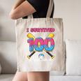 I Survived 100 Days Of School Baseball Cream Drip Boys Canvas Tote Bag I Survived 100 Days Of School Baseball Cream Drip Boys Canvas Tote Bag
