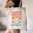 I Survived 100 Days Of School Baseball Ice Cream Drip Canvas Tote Bag I Survived 100 Days Of School Baseball Ice Cream Drip Canvas Tote Bag