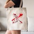 Valentine Baseball Player Drip Canvas Tote Bag