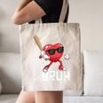Valentines Bruh Red Heart Playing Baseball Men Boys Kids Canvas Tote Bag