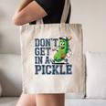 Youth Baseball Catcher Humor Don’t Get In A Pickle Canvas Tote Bag