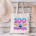 100 Days Of School Baseball Dripping Ice Cream 100th Day Canvas Tote Bag 100 Days Of School Baseball Dripping Ice Cream 100th Day Canvas Tote Bag