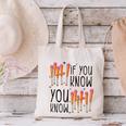 6 7 If You Know You Know Baseball Ice Cream Dip Canvas Tote Bag