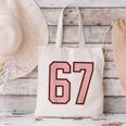 6 7 Number 67 Baseball Meme Tee For Women Canvas Tote Bag