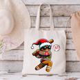 67 Gingerbread Man Playing Baseball Christmas 6 7 Meme Canvas Tote Bag