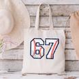 67 Sports Meme – Baseball Number 6 7 Canvas Tote Bag
