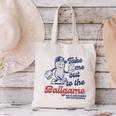 Take Me Out To The Ball Game Retro Peanuts Baseball Sports Canvas Tote Bag