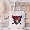 Baseball 10 Year Old Splash Drip 10th Birthday Boy Number 10 Canvas Tote Bag
