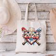 Baseball 2026 Ice Cream Drip Bats For Boys Birthday Graphic Canvas Tote Bag