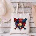 Baseball 8 Year Old Splash Drip 8th Birthday Boy Number 8 Canvas Tote Bag