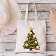Baseball Bat Christmas Tree Lights Holiday Xmas Canvas Tote Bag Baseball Bat Christmas Tree Lights Holiday Xmas Canvas Tote Bag