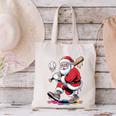 Baseball Christmas Santa Claus Batter Baseball Drip Canvas Tote Bag Baseball Christmas Santa Claus Batter Baseball Drip Canvas Tote Bag