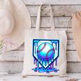 Baseball Drip Ice Cream Blue Glow Melt Ball Graphic Canvas Tote Bag Baseball Drip Ice Cream Blue Glow Melt Ball Graphic Canvas Tote Bag