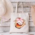 Baseball Drip Ice Cream Coquette Pink Bow Baseball Player Canvas Tote Bag